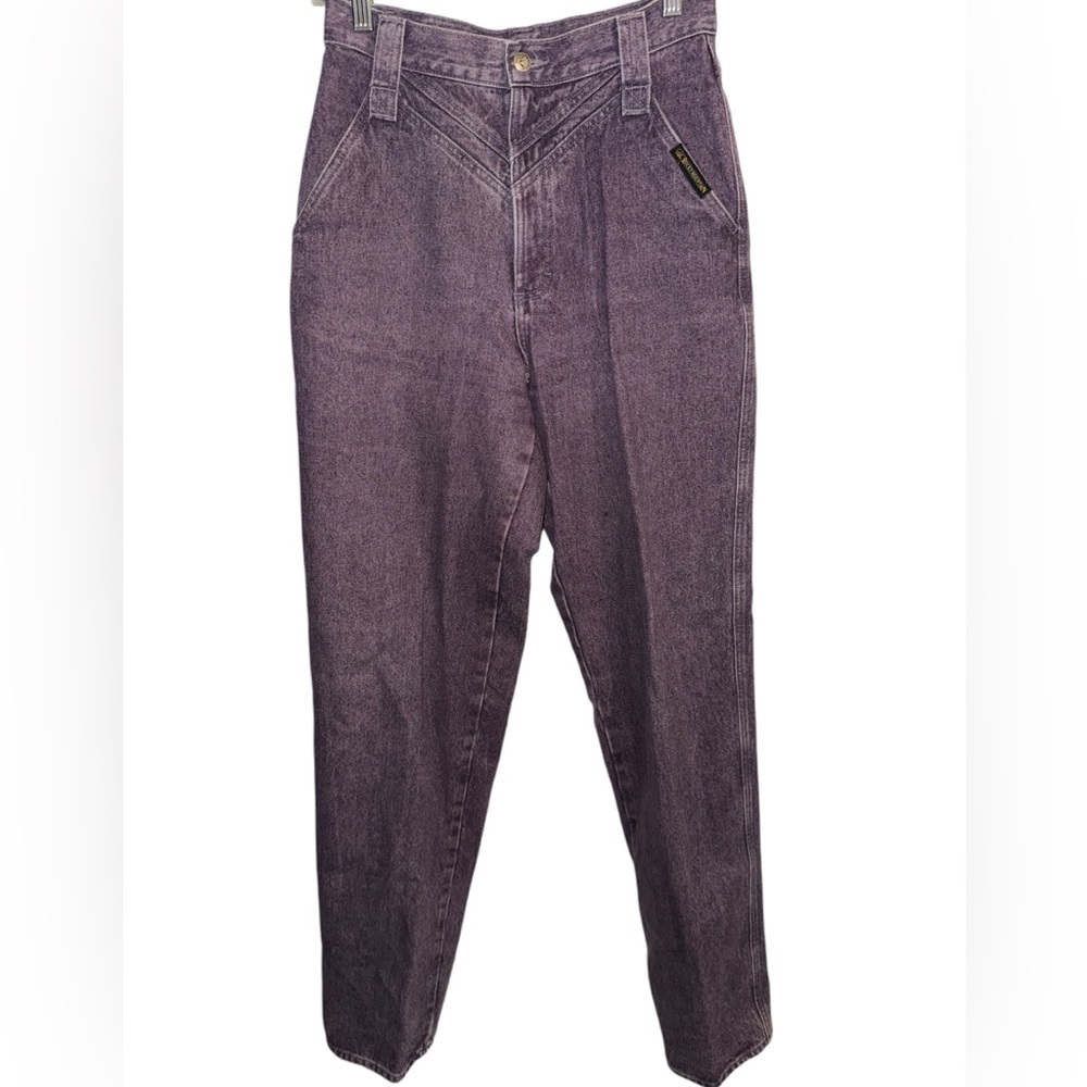Vintage Rocky Mountain Double Yoke High Waisted Straight jeans Sz 31/11 purple